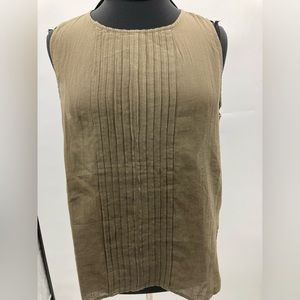 GAP Women’s Olive Green Sleeveless Sheer Blouse